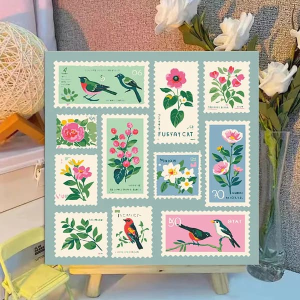 Картина по номерам, 20x20 CM, Кошки и собаки,Мультфильмы, подарки для детей, декомпрессия
