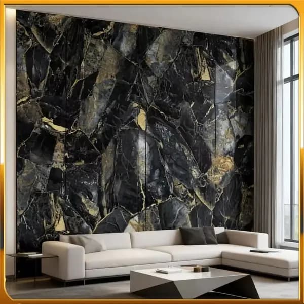Эксклюзивные моющиеся обои для кухни 30x30 см с фольгой, 10 самоклеющихся панелей