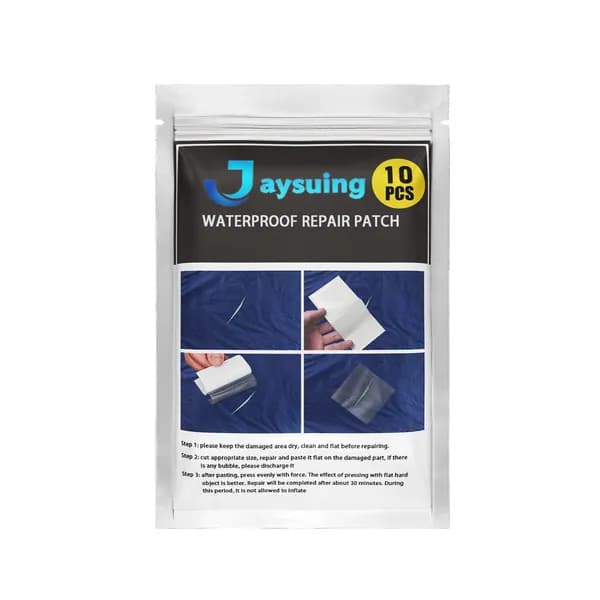 Ремонтная лента для надувных матрасов Jaysuing (ПЭТ-наклейки, 10 шт.) Водонепроницаемая самоклеящаяся ремонтная лента для палаток, зонтов, надувных бассейнов и воздушных шаров.