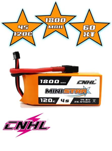 Аккумулятор CNHL Ministar LiPo 4S 1800mAh 120C XT-60 для FPV квадрокоптера
