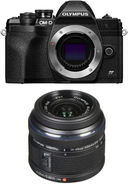 Olympus Цифровой фотоаппарат OLYMPUS   OM-D E-M 10     MARK IV   KIT 14-42    BLACK, черный