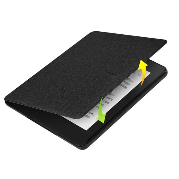 Чехол для Kindle Paperwhite 12 (2024) и Colorsoft Signature Edition (7 ), водонепроницаемый, из ПУ кожи, чёрный