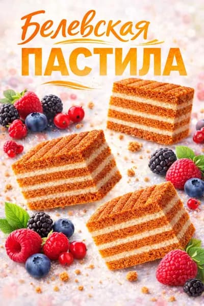 Пастила фруктовая без сахара натуральная Белевская лесные ягоды
