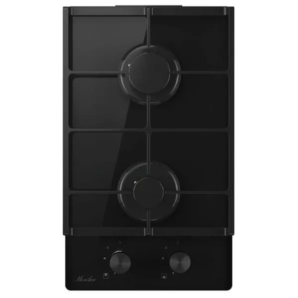 Варочная поверхность MONSHER, High-Tech, газ, 30 см, газ-контроль, конфорки SABAF MGG 32 Noir