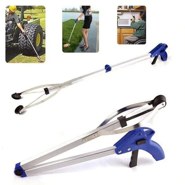 Захват для мусора алюминиевый,80 х 10 см,ПВХ держатели.