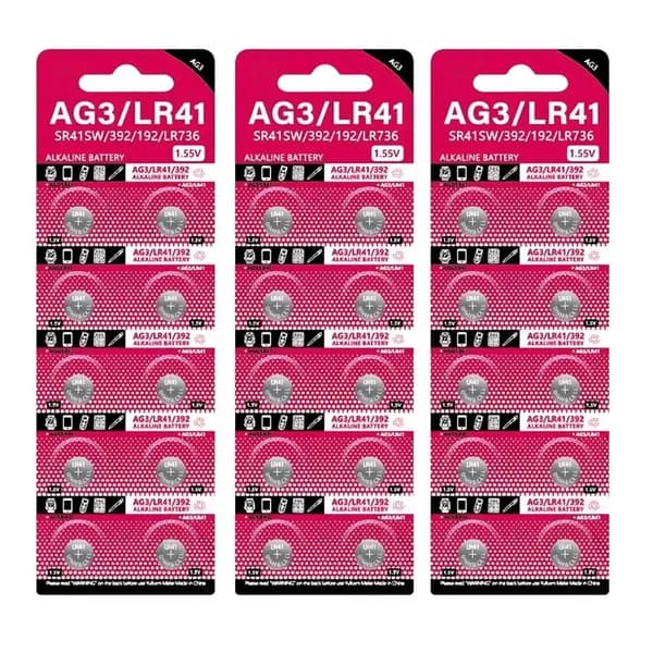 Батарейка для монет AG3 Cell 1,55 В Кнопочные Батарейки LR41 SR41 192 392 Элемента