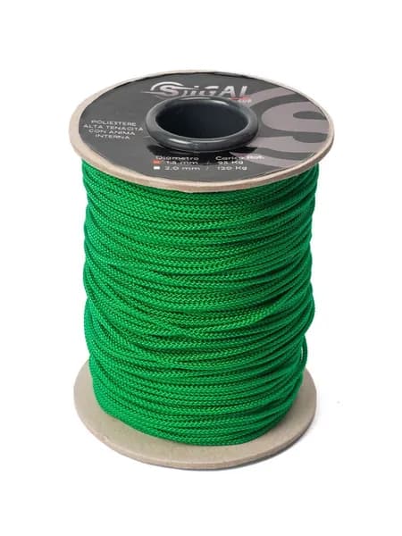Линь для подводной охоты SIGALSUB GREEN POLYESTER 1.5 мм, 20 метров