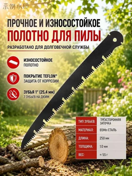 Пила туристическая, длина лезвия: 25 см