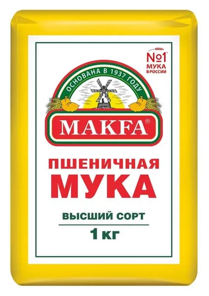 Мука Makfa пшеничная, 1 кг