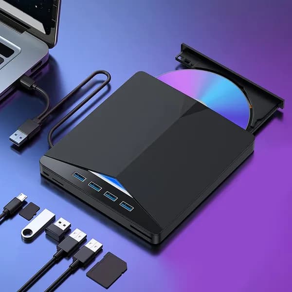 Внешний USB 3.0 и USB-C DVD/CD-привод с функцией записи