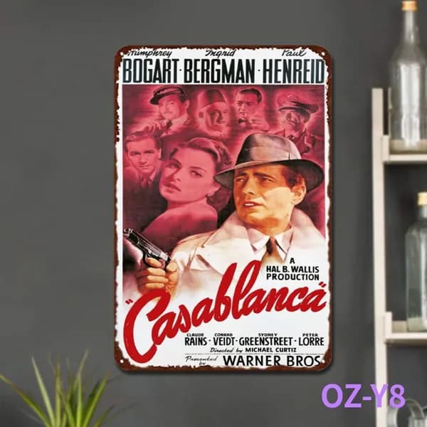 Металлическая картина Касабланка , 30 20 см, прямоугольная, для настенного декора
