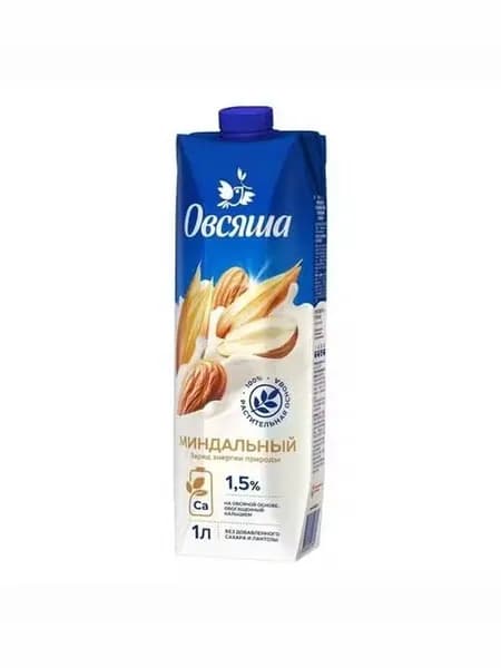 Напиток овсяный Овсяша Vegan Миндальное молоко 1,5% 1 л