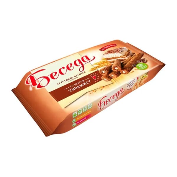 Беседа Хрустящие злаковые палочки с начинкой со вкусом тирамису, 180 г