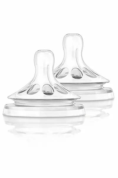 Соска для бутылочек Natural AVENT SCF041/27, для новорожденных 0 мес+, 2 шт, разноцветная