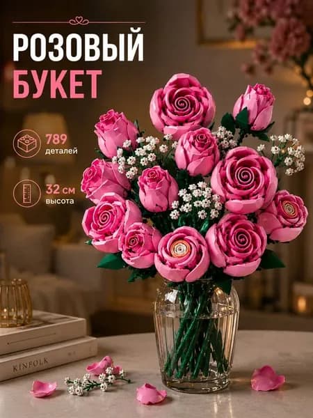 Конструктор Цветы Букет розовых роз