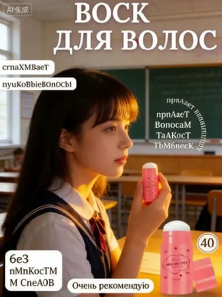 Воск для волос, 40 мл