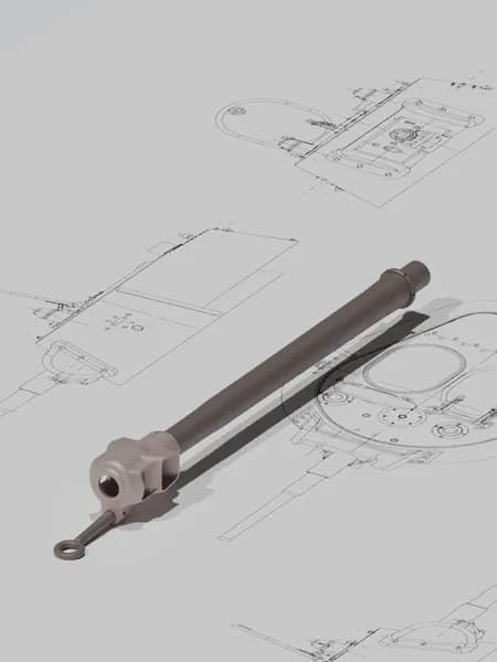 Zedval 35247 122 мм ствол для гаубицы 2А18 (Д-30) с дульным тормозом (вариант 3) 3D печать, М1/35