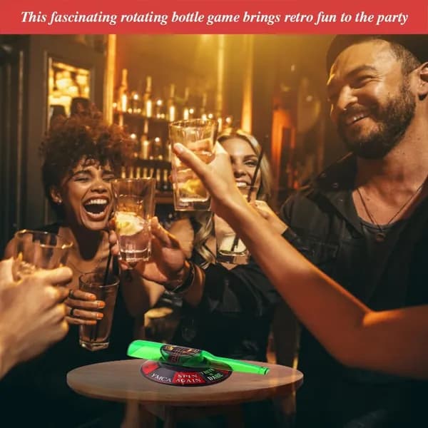 Игра-указатель для бутылок с вращающимся диском и бутылкой