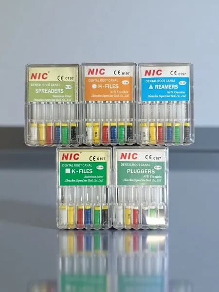 Набор файлов ручных №15-40 - NIC- длина 25 мм, набор из 5 уп