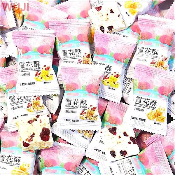 Snowflake Crisp Cranberry Milk Flavor Mix Nougat Fruit