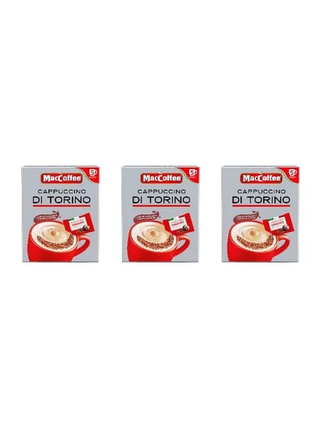 MacCoffee Напиток кофейный Cappuccino di Torino с шоколадной крошкой 5 саше, 128 г, 3 шт