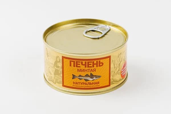 Печень минтая натуральная, 185 г