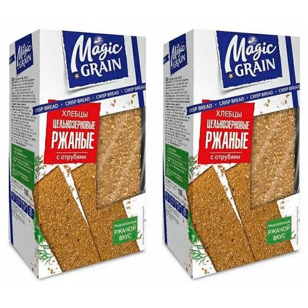 Magic Grain Хлебцы Ржаные с сотрубями, 160 г, 2 уп
