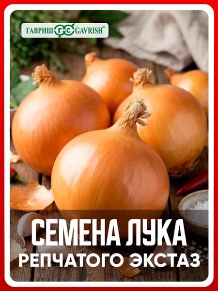 Семена Лука репчатого "Экстаз" 0,2 гр, для дома, дачи и огорода, в открытый грунт, в контейнер, на балкон, на подоконник.