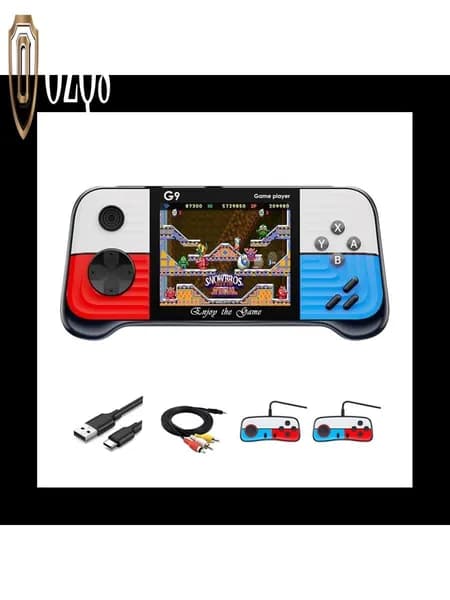 ( T R) Игровая консоль G9 + 2 ручки 3,0-дюймовый геймпад Встроенный контроллер 666 игровых приставок Поддержка подключения телевизора (A)