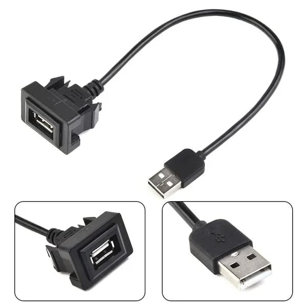 Адаптер Удлинительного Кабеля USB Для Скрытого Монтажа на Приборной панели От Мужчины к Женщине Для Toyota