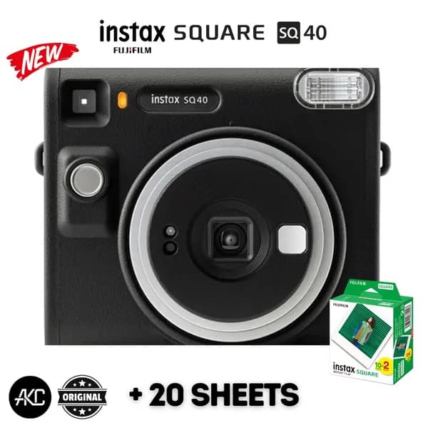 Фотоаппарат мгновенной печати Fujifilm Instax SQ40 + Ремешок + Аккумулятор + 20 Пленка