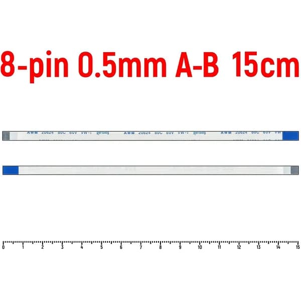FFC шлейф тачпада для ноутбука Asus X750J 8-pin Шаг 0.5mm Длина 15cm Обратный A-B AWM 20624 80C 60V VW-1