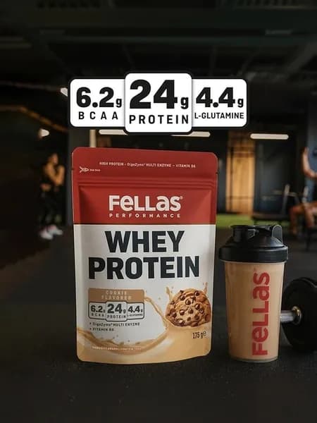 Протеиновый порошок FELLAS со вкусом печенья, 175 грамм. / FELLAS Protein Powder in Cookies Flavor,175 grams.
