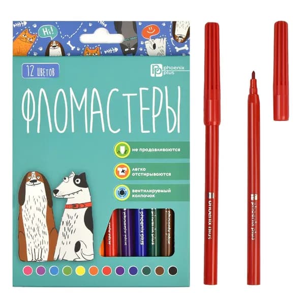 Феникс+ Набор фломастеров, 12 шт.