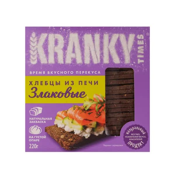 Хлебцы злаковые, Kranky, 220 г, Россия