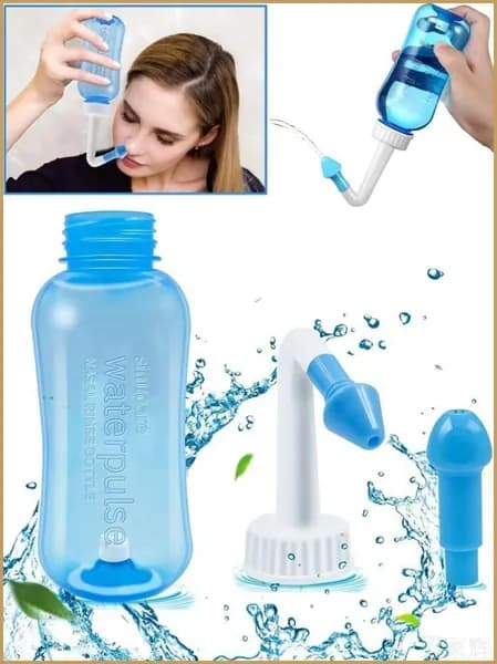 Бутылка для мытья носа взрослых детей,300 мл,Водный флосс для носа Waterpulse Nasal