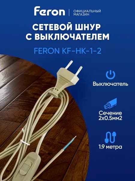 Сетевой шнур с выключателем и вилкой