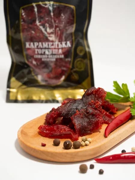 Горбуша сушено-вяленая кусочки (карамелька) набор 10 штук по 50 гр