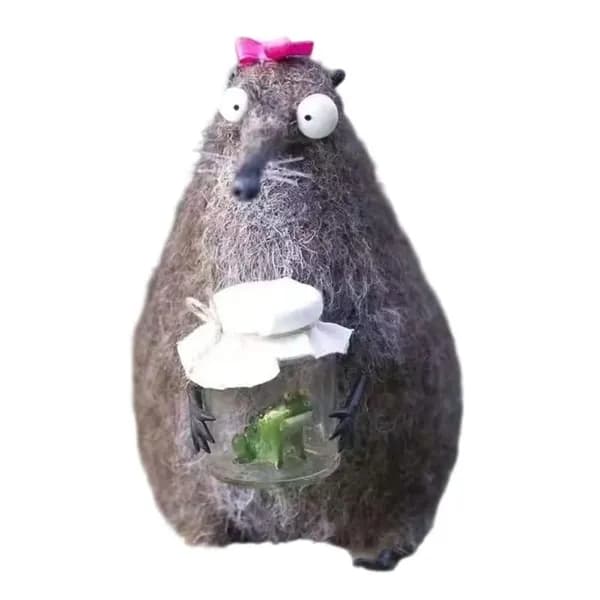 Фигурка из валяной шерсти, - D