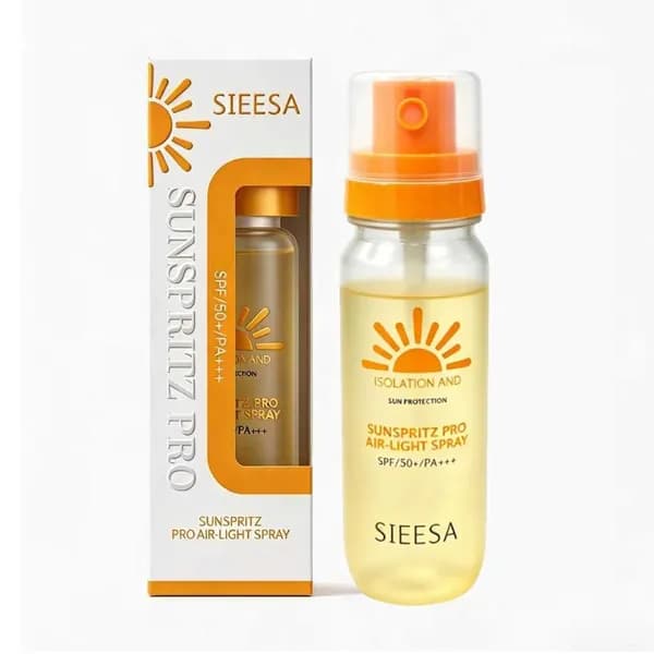 Солнцезащитный спрей SIEESA SPF50+ 90 мл, легкий нежирный, для лица и тела, водостойкий