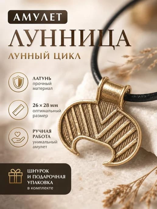 Кулон лунница славянский амулет оберег Лунный цикл