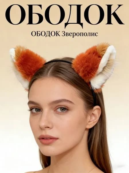 Ободок для волос лисьих ушей Zootopia