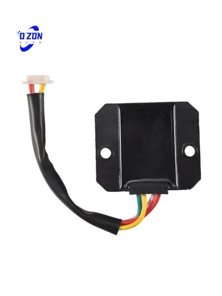 Регулятор напряжения и выпрямитель 12V, 4 провода, 4 контакта, для мотоциклов/скутеров/мопедов 50 250 см , алюминиевый корпус, чёрный