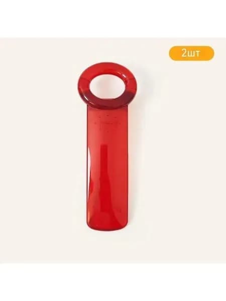 Открывалка 15 см abs пластик прозрачный, красный