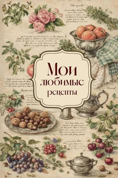 Издательство ХлебСоль Мои любимые рецепты. Розы и виноград. Книга для записи кулинарных рецептов твердый перевод_а5, 2026 г