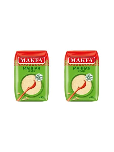 Makfa Крупа манная марки Т, 450 г, 2 шт