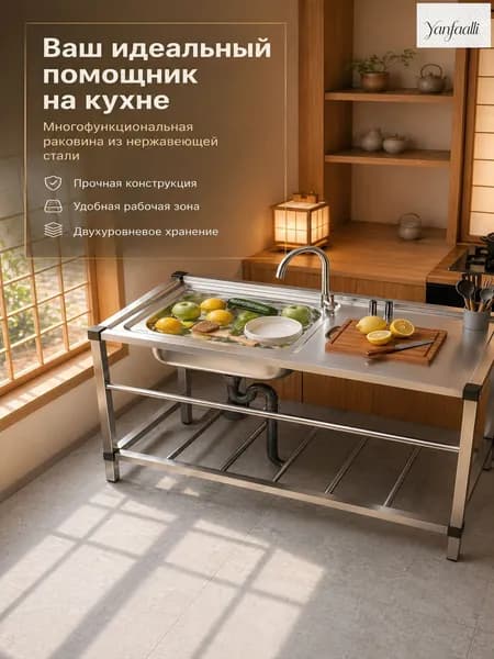 Садовая кухня,100х42х75см