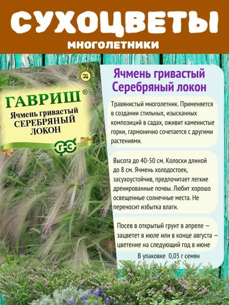 Ячмень гривастый Серебряный локон 0,1 г