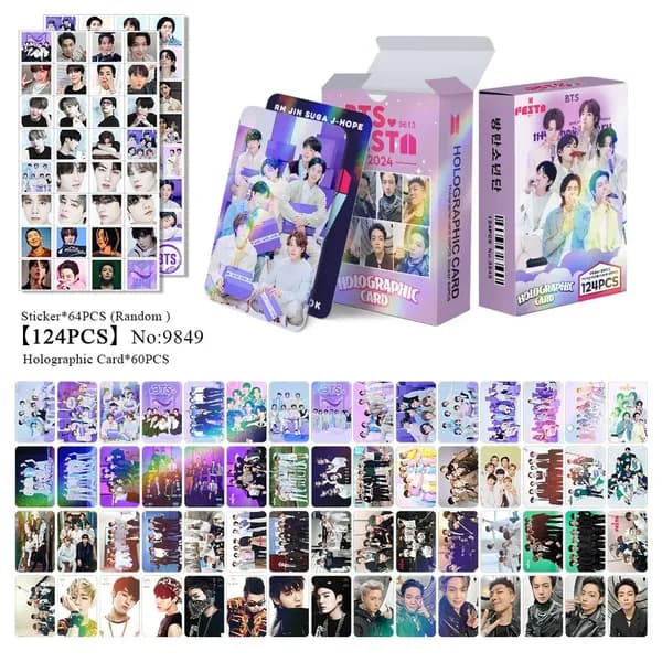 KPOP 124шт/коробка BTS Фотокарточки LOMO Card