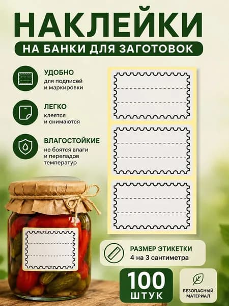 Наклейки на банки для заготовок и специй.